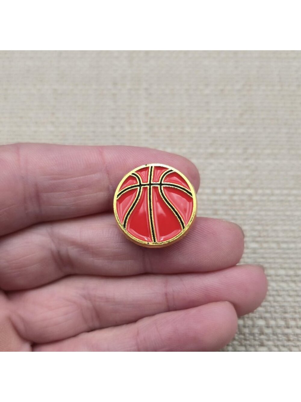 Orange Basketball Enamel Pin | Cute Sports Team Hat Lapel Badge A8612